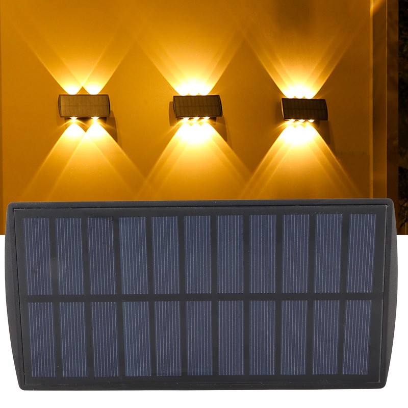 Solar Lights Outdoor IP67 Waterproof 4 LED Solar Fence Lights