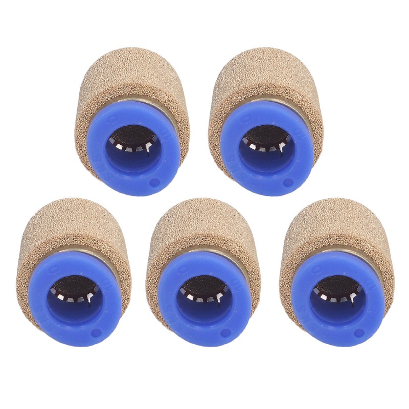 5Pcs Brass Pneumatic Exhaust Muffler Silencer Impact Resistant Efficient Noise