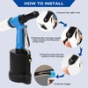 FICHFOYE Heavy Duty Pneumatic Rivet Gun, 3500 lbf Rivet Gun