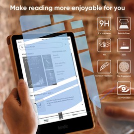 [2 Pack] Anti Blue Light Tempered Glass Screen Protector for 6.8" Kindle Paperwhite(11th Generation,2021) /Kindle Paperwhite Signature Edition,HD Clear/Anti-Scratch/Fingerprint Resistance
