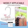 YAFIYGI Circular Tie Hanger Updated Twirl Tie Rack Adjustable Twirl