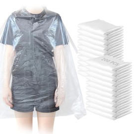 KoMvzyl 200 Pcs Disposable Capes Hair Salon, 48 x 36 Inch Disposable Hair Salon Capes, Waterproof Barber Cape, Single Use Shampoo Hair Cutting Cape Dressing Apron for Barbershop & Salon Hairdressing