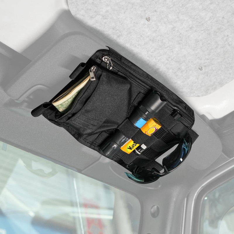 OMU 1 Pack Multi-Functional Car Sun Visor Organizer with Micro