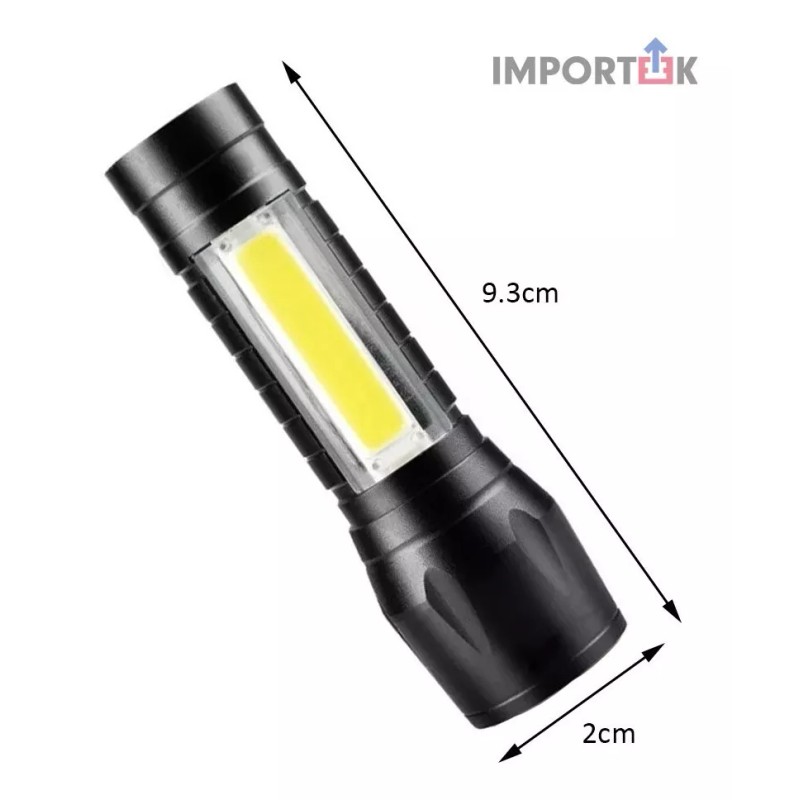 Importeek 20pz Lampara Tactica Militar Recargable Usb Led Linterna