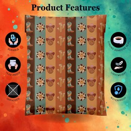 Cute-AF-Mailers Poly Mailers 10x13 inch 100 Pack Plastic Shipping Bags Mailing Envelopes Waterproof Self Seal Tamper Proof Tear-Resistant for Packaging Books Small Business Supplies Western Wild West