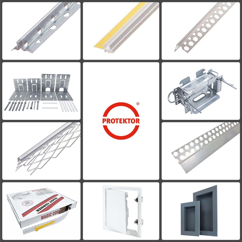 PROTEKTOR 3741 U-Profile PVC Edging Profile Plasterboard 12.5 cm 200