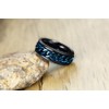 UMtrade Black Spinner Rings Classic Stainless Steel Mens Blue Rotating