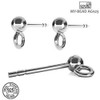 DIY925 10 Pairs of Stud Earrings 925 Sterling Silver Nickel-Free