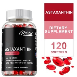 Astaxanthin 120 Capsules Dietary Supplement 12mg per Capsule Provides Antioxidant Benefits for Overall Health Support Non-GMO, 2 Count, 120 Tablets / 아스타잔틴 120캡슐 건강 보조 식품 캡슐당 12mg 전반적인 건강 지원 항산화 효과 제공 비GMO, 2개, 120정