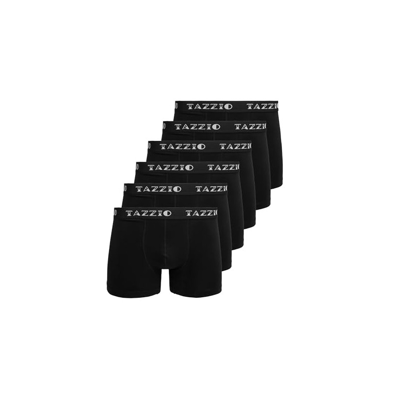 Tazzio BS1010 Men's Boxer Shorts Pack of 6, black, M