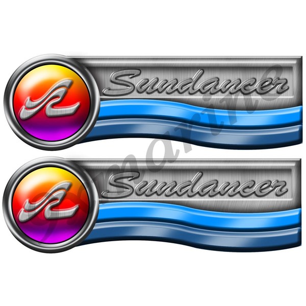Sea Ray Sundancer Decals/Stickers. Remastered 10" Long