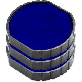 R/30 Replacement Pad Compatible for COLOP Printer R30 - Water Based, Non-Toxic - Pack of 3 - Blue