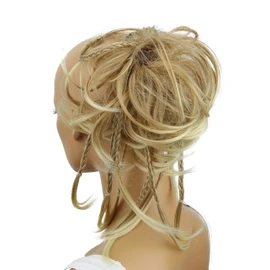 PRETTYSHOP Hairpiece Hair Rubber Scrunchie Scrunchy Updos VOLUMINOUS Wavy Messy Bun blonde mix # 28T613 G11D