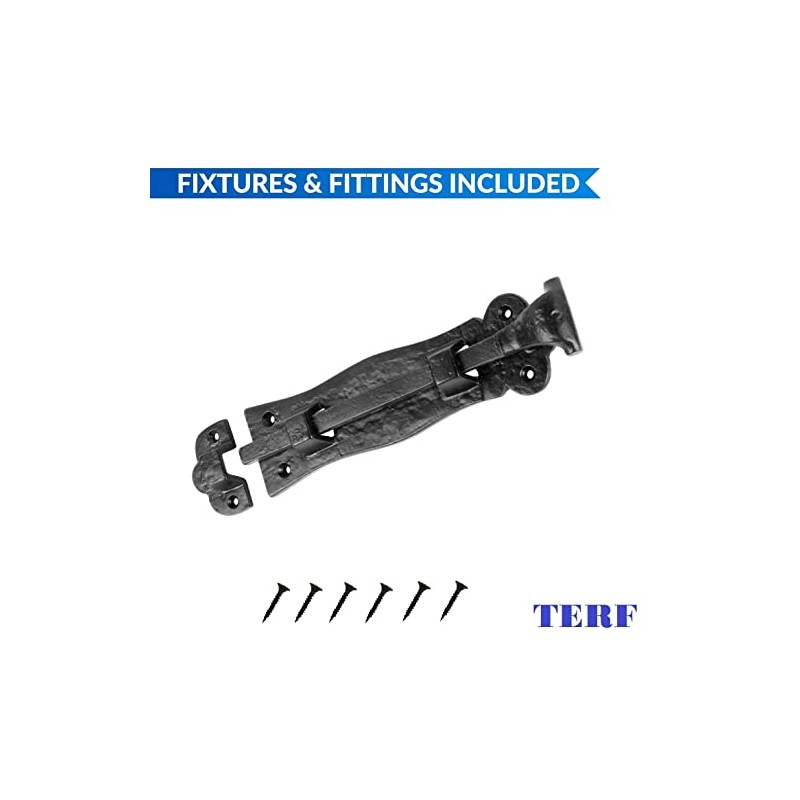 TERF® Heavy Duty Antique Black Door Bolt 125mm [5''] Surface