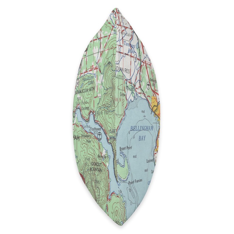Vintage Bellingham WA Map (1966) Throw Pillow