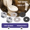 4 Pack THU833-A Toilet Seat Bolts Hardware Kit Compatible with