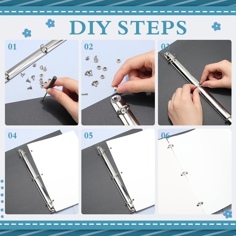 GORGECRAFT Set of 4 Notebook 3 Ring Binder Mechanisms Replacement