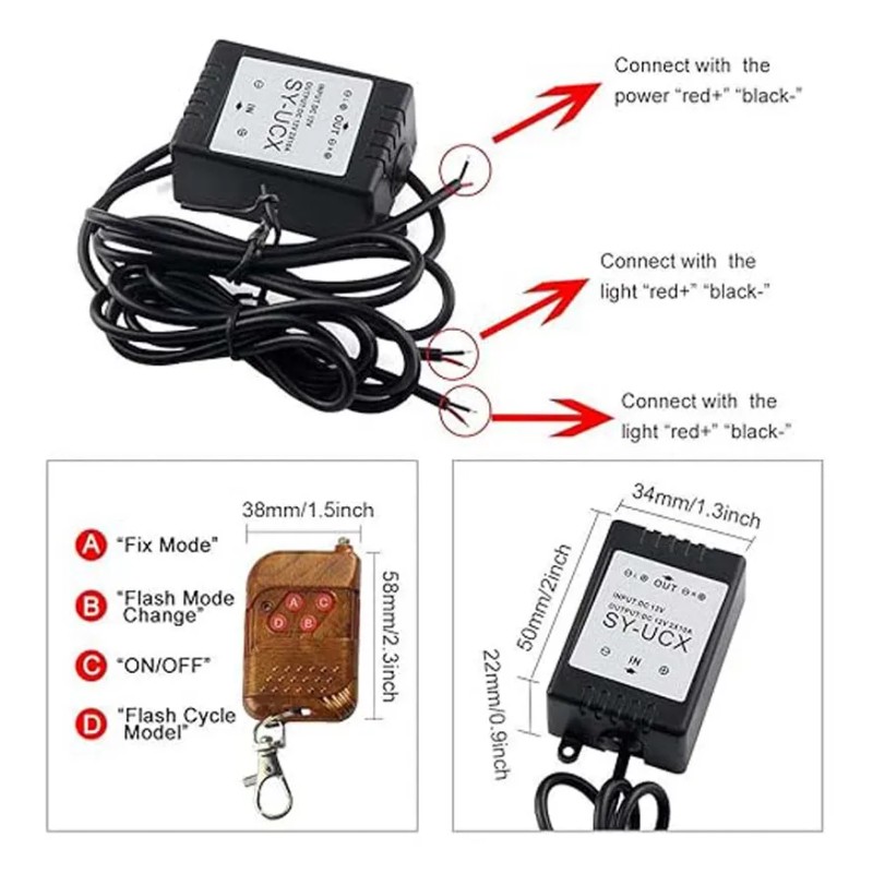 Módulo De Control Estroboscópico Led De 16 Funciones
