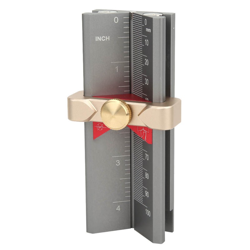 Woodworking Drill Locator Aluminium Alloy Height Measuring Positioner with Magnetic