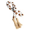 GLEAVI Farmhouse Beads Garland with Tassel Decorative Bead String Hanging
