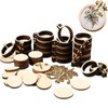 Jetec 20 Pieces 1 Inch Mini Embroidery Hoops Christmas Wooden