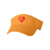 One Size Gold Visor Kansas City KC Heart Embroidered Visor
