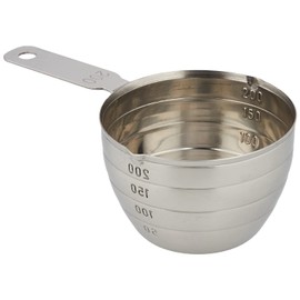 Pearl Metal CC-1129 Vegilive Measuring Cup, Silver, 7.8 fl oz (200 ml), 7.8 fl oz (200 ml), Stainless Steel