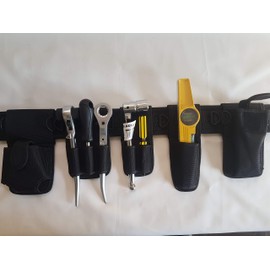 Scaffolding Nylon Black Tool Belt.- 8 Toolset in 1 Belt Safety Rings for Lanyard