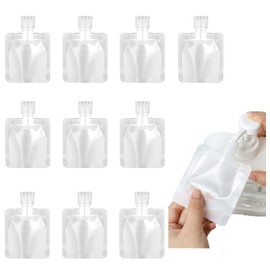 YOMIMI Pouch Container, Shampoo, Divided Refill, 1.7 fl oz (50 ml), Individual Liquid Packaging, Leak Proof, Reusable Travel Bottle, Storage, Translucent, Sealable, 1.0 fl oz (30 ml) / 1.9 fl oz (30 ml) / 10.4 fl oz (30 ml) / 10 Pieces