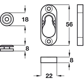 Button Fix Type 1 Flush Bracket Marker Guide Kit Connecting Panel to Panel x4
