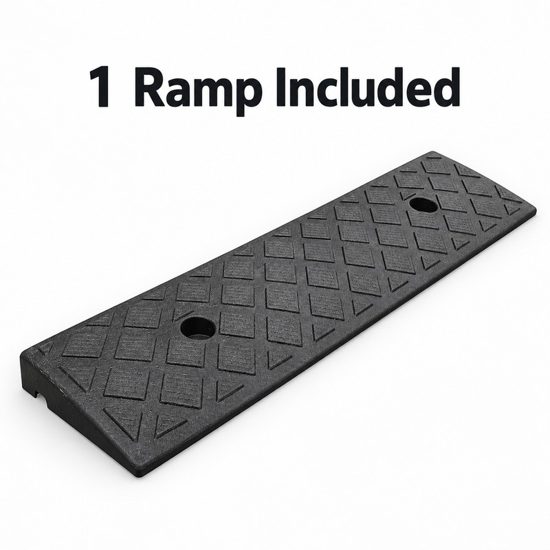 Plastic Kerb & Threshold Ramp – 1.18-Inch Rise, Textured Surface,