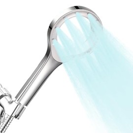 Regadera de Teléfono de Mano,Cabeza de Ducha de Lluvia de Alta Presión,Ducha con Rociado Suave, Diseño de Interfaz Universal, Apta para Sustituir Griferías Deaspersor, Gran Caudal de Agua (Plata)