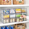 Vtopmart Vtopmart 6 Pack Clear Stackable Storage Drawers, 4.4'' Tall