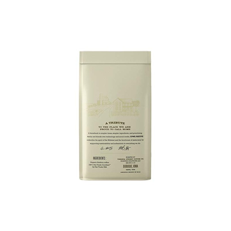 Iowa Native Fair Trade Organic 10 Ounce Ground Coffee, Branding