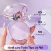 Polvo Compacto, 0.3 oz (8.5 g) Polvo Morado Mate, Crema Fijadora, Control