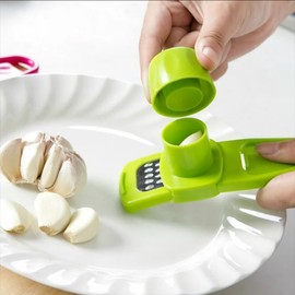 Garlic Press with Plastic Handle, Stainless Steel Blades, Ideal for Grating Ginger, Cheese, Garlic And Nutmeg, Great Kitchen Gadget.