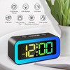 Colorful Nightlight LED Digital Alarm Clock with Super Loud Dual