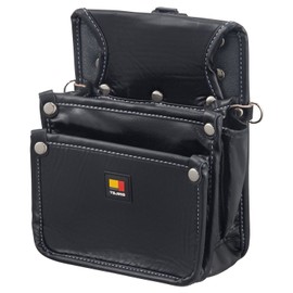 Tajima SFKBN-KG2S Removable Waist Bag, Nail Bag, 2 Tiers Small, Moisture Resistant High Density Nylon, Easy to Put on and Take Off, Attaches to Belts, Easy to Re-assemble Waist Tools, Choose Only the