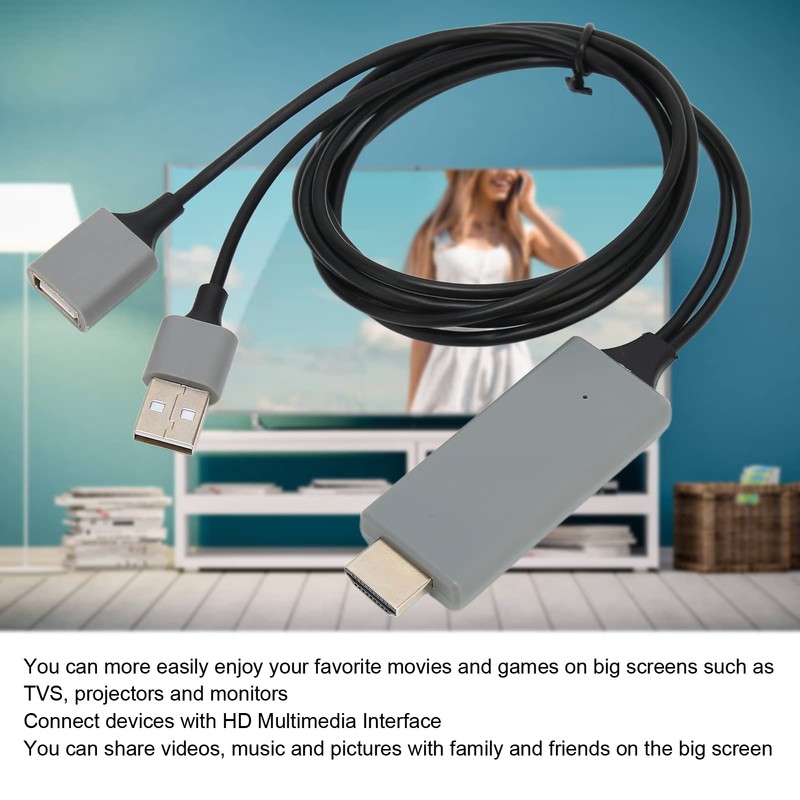 HDMI Cable for Phone to TV, HDMI Cable Compatible with