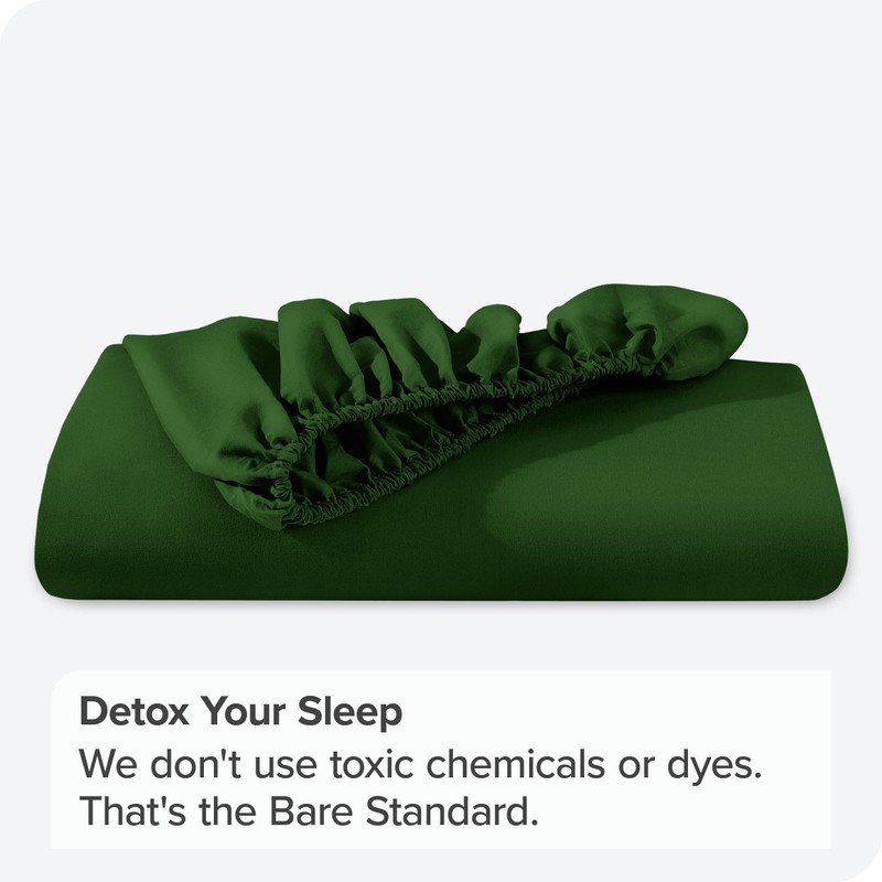 Bare Home Fitted Bottom Sheet Double - Premium 1800 Ultra-Soft