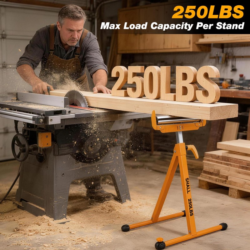 SHALL 2-Pack Folding Roller Stand - Heavy Duty 250 LBS