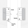 Prime-Line A 108 Black Plastic Screen Door Latch and Pull