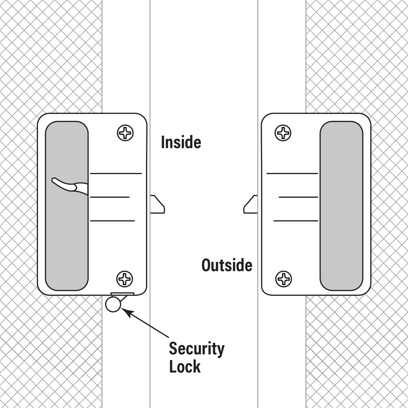 Prime-Line A 108 Black Plastic Screen Door Latch and Pull