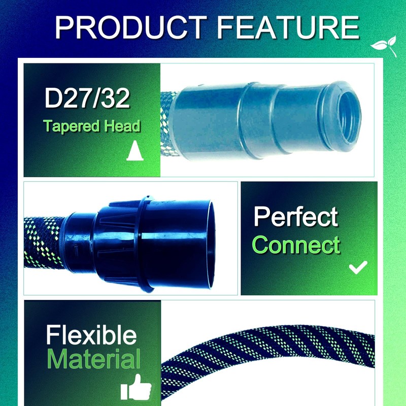 Dust Extractor Hose D27/32X3.5M for Festool Vacuum Suction Hose, fits