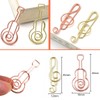 Getrays 20pcs Music Paper Clips, Large Size Music Note Guitar