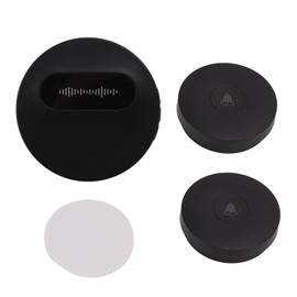 Black Wireless Doorbell Self Powered Waterproof Door Bell with 58 Melodies LED Flash for Home Business EU Plug