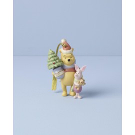 Lenox Ornament, 2025 Winnie The Pooh & Piglet Christmas Ornament, Porcelain, Gold Cord for Tree Decoration, Christmas Decorations, Winter Decorations, Tree Ornaments, Winnie The Pooh Design (1 Piece)