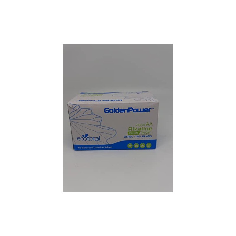 AeroPowers GoldenPower AA Batteries 24 Pack