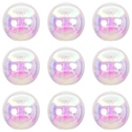 9 Pieces 12 inch Iridescent Balloons Holographic Balloons Concert Decoration Clear Balloons - Sparkling Balloons for Rainbow Balloons Iridescent Party Decorations