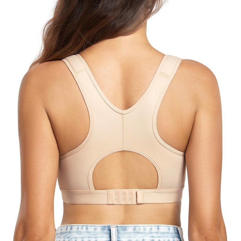 DotVol Women's Non-Wired Post-Operative Bra, Front Closure, Strong Hold Bra,
